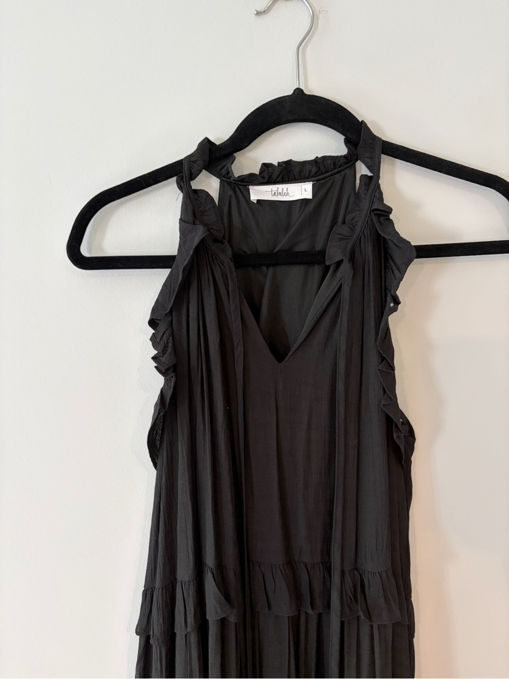 Talula Black Ruffle High-Low Dress